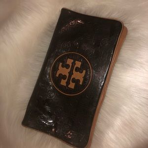 Tory Burch Two Tone Brown Clutch